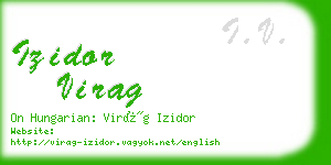 izidor virag business card